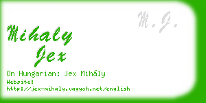 mihaly jex business card