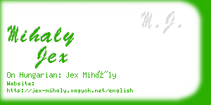 mihaly jex business card